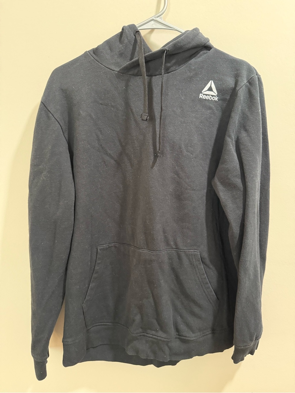 Reebok Black Pullover Hoodie with Logo